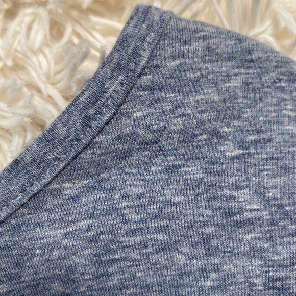 🎉HP🎉 Boutique Star Hi Lo Tie Top 💗 Heathered Blue & White - Picture 10 of 14